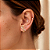 Brinco Ear Hook X Liso e Cravejado Ouro - Imagem 2