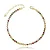 Pulseira Riviera 2,5mm Crav. Inglesa Colorido Ouro - Imagem 1