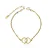 Pulseira 2 Círculos Entrelaçados Cravejados Ouro - Imagem 1