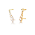 Brinco Ear Cuff com Cristais Quadrados - Imagem 1