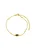 Pulseira Delicada com Pedra Ônix Ouro - Imagem 1