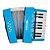 Acordeon Infantil Turbinho 17 Teclas e 8 Baixos Azul Claro 104-LB - Imagem 2