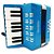 Acordeon Infantil Turbinho 17 Teclas e 8 Baixos Azul Claro 104-LB - Imagem 1