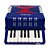 Acordeon Turbinho Infantil 17 Teclas e 8 Baixos Azul 104-BL - Imagem 4