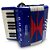 Acordeon Turbinho Infantil 17 Teclas e 8 Baixos Azul 104-BL - Imagem 1