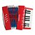 Acordeon Infantil Turbinho 17 Teclas e 8 Baixos Vermelho 104-RD - Imagem 2