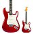 Guitarrra Strato SX SST62+ CAR Candy Apple Red com Bag - Imagem 1