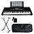 Kit Teclado Roland Revas KB-330 + Capa Simples + Suporte em X + Pedal Sustain Pequeno - Imagem 1