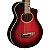 Violão Elétrico Aço Mini Yamaha APXT2 DRB Dark Red Burst com Bag - Imagem 2