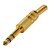 CONECTOR P10 MONO METAL COM MOLA DOURADO - Imagem 1