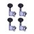 Tarraxas Blindadas para Ukulele Ronsani MHU-100 254 Cromadas com Preto - Imagem 1