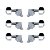 Tarraxas Blindadas 3+3 para Violão Ronsani MHG-200 1067 Cromadas - Imagem 2