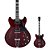 Guitarra Semi Acústica Michael GM1159N WR Jazz Action Wine Red - Imagem 1