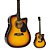 Violão Elétrico Aço Folk Cutaway Michael VMF361 SB Sunburst - Imagem 1