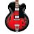 Guitarra Semi Acústica Artcore Ibanez AF75 Transparent Red Burst - Imagem 2
