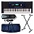 Kit Teclado Arranjador Roland E-X30 + Capa + Pedal Sustain + Suporte em X - Imagem 1