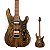 Guitarra Super Strato Captadores EMG Tampo Ash Cort KX300 Etched Black Gold - Imagem 1