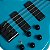 Baixo 4 Cordas Ativo Pré Markbass Captador Bartolini Cort C4 Deluxe CBL Candy Blue - Imagem 4
