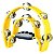 Pandeiro Meia Lua 10 Platinelas Duplas Premium TB-10 Amarelo - Imagem 1