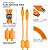 Cabo USB C/USB B 2.0 1,5m Controladora Pioneer UDG U96001OR Laranja - Imagem 4