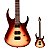 Guitarra Super Strato Tampo Flamed Waldman WM320F BRB Brown Burst - Imagem 1