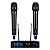 Microfone Sem Fio Duplo 300 Canais Dylan QS-5 com Bateria Recarregável - Imagem 1