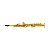 Sax Soprano Reto Bb Shelter SFT6433L Laqueado Dourado - Imagem 1