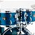 Bateria 22” 14” 10” 12” 16” Tama ImperialStar IP52H6W Hairline Blue com Kit de Ferragens - Imagem 4