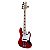Baixo 5 Cordas Jazz Bass Shelter SHJB755 PRO Candy Apple Red - Imagem 3