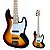 Baixo 5 Cordas Jazz Bass Shelter SHJB755 PRO 3 Tone Sunburst - Imagem 1
