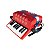 Acordeon Infantil 8 Baixos 17 Teclas Spring Kids SPK-17 Vermelho - Imagem 2