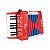Acordeon Infantil 8 Baixos 17 Teclas Spring Kids SPK-17 Vermelho - Imagem 3