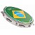Pandeiro 10” ABS Bandeira do Brasil Izzo Branco - Imagem 1