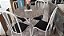 Jogo De Mesa Suíça Redonda Granito 0,80cm com Cadeiras Vitória Branca Assento Preto Moveraço - Imagem 1