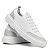 Tenis Branco Casual Masculino Sapatenis Sola Alta Nylon Cano Baixo Leve Confortável - Imagem 1