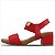 Sandália Modare Ultraconforto Salto Bloco Feminina - Vermelho/Camel - Imagem 2