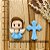 BISCUIT KIT ANJINHO E CRUCIFIXO AZUL CLARO - Imagem 1