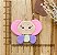 BISCUIT BORBOLETA ROSTO ROSA COM LILÁS - Imagem 1