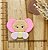 BISCUIT BORBOLETA ROSTO ROSA COM ROSA BEBÊ - Imagem 1