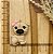 BISCUIT PUG CARAMELO LAÇO ROSA - Imagem 1