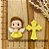 BISCUIT KIT ANJINHO E CRUCIFIXO AMARELO - Imagem 1