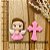 BISCUIT KIT ANJINHO ROSA CHICLETE - Imagem 1