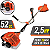 Roçadeira Lateral 5 Em 1 Duratork DR520H5 Profissional Á Gasolina 2T 52cc 2,5HP Com EPI's - Imagem 2