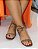 Rasteira Paola Ouro Couro - Imagem 1