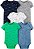 Kit com 5 Bodies Carter's Manga Curta - Avião - Imagem 1