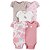 Kit com 5 Bodies Carter's Manga Curta - Coelho - Imagem 1