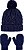Kit Gorro e Luvas Carter´s - Glitter Marinho - 12-24 meses - Imagem 1