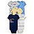 Kit com 5 Bodies Carter's Manga Curta - Tartaruga - Imagem 1