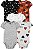 Kit com 5 Bodies Carter's Manga Curta - Coração - Imagem 1