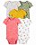 Kit com 5 Bodies Carter's Manga Curta - Cisne Estampas - Imagem 1